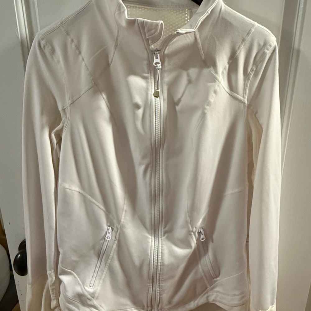 Zella Women's Cream Zip-Up Utility Jacket